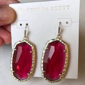Kendra Scott Red Glass earrings
